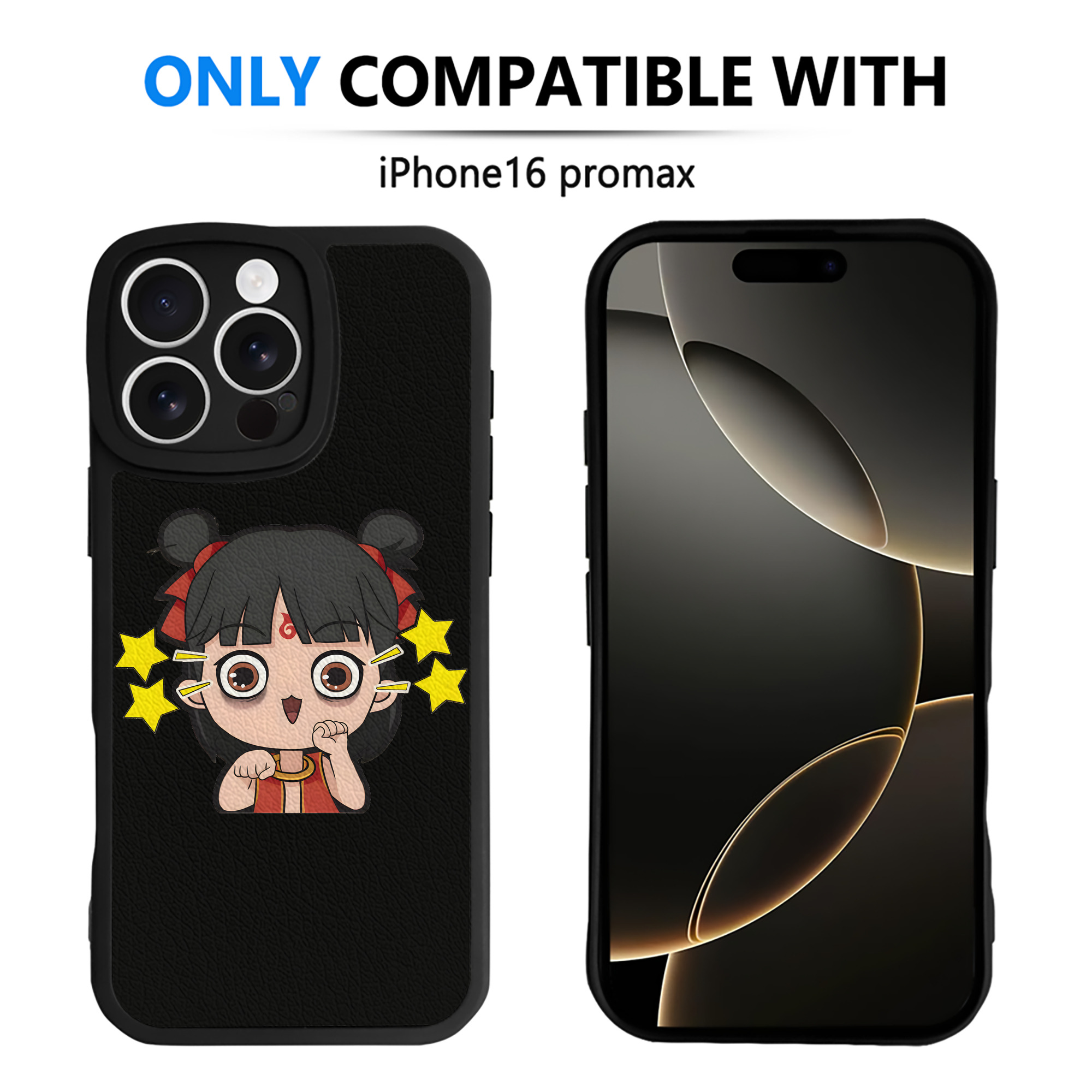（画像用） Ne Zha 2 ナタ 魔童の大暴れ 【iPhone 16シリーズ対応】シリコンスマホケース（レザー調） 材質：シリコン